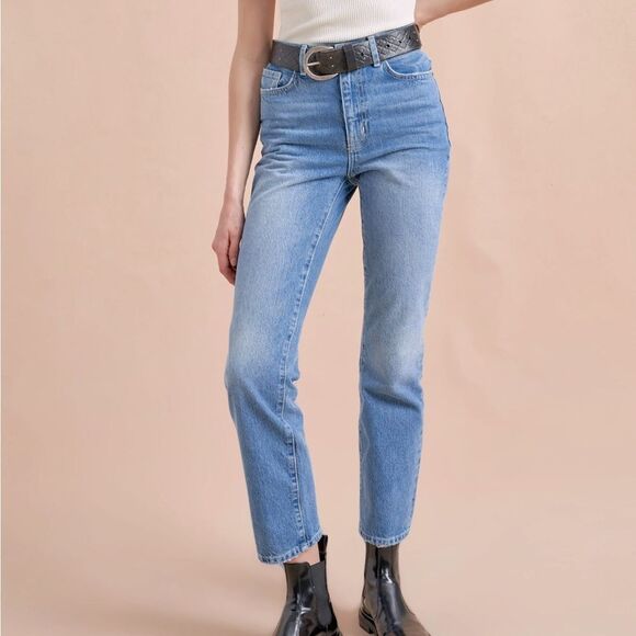 NWT La Ligne Molly Jeans in Walter Wash